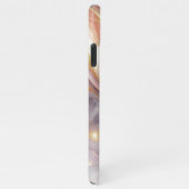 Dunkelrosa Lila Gold Weißes Marmormuster Art Muste iPhone Hülle (Rechte Seite)