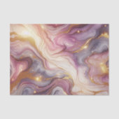 Dunkelrosa Lila Gold Weißes Marmormuster Art Muste Seidenpapier (Vorderseite)