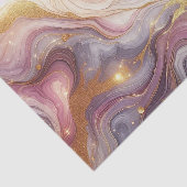 Dunkelrosa Lila Gold Weißes Marmormuster Art Muste Seidenpapier (Ausschnitt)
