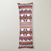 Dunkelrosa Lotus Rose Seitenschläferkissen (Rückseite (Vertikal))