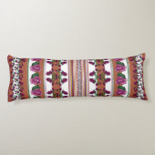 Dunkelrosa Lotus Rose Seitenschläferkissen (Rückseite)