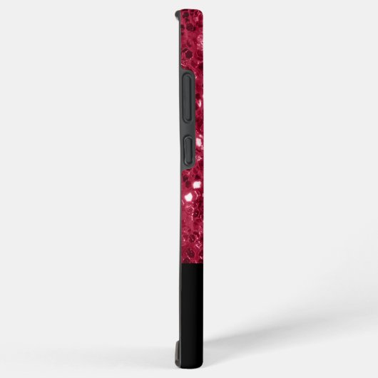 Dunkelrosa Magenta-Imitate Glitzern Monogramm Samsung Galaxy Hülle (Rechte Seite)