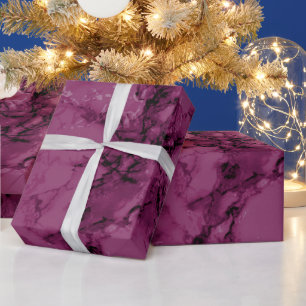 dunkelrosa Marmorstruktur 2 Geschenkpapier