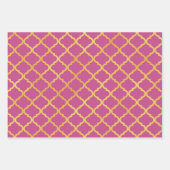 Dunkelrosa mit goldenen Farbmustern Geschenkpapier Set (Vorderseite)