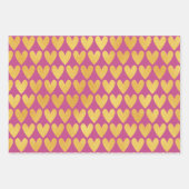 Dunkelrosa mit goldenen Farbmustern Geschenkpapier Set (Vorderseite)
