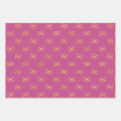 Dunkelrosa mit goldenen Farbmustern Geschenkpapier Set (Vorderseite 3)