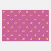 Dunkelrosa mit goldenen Farbmustern Geschenkpapier Set (Vorderseite)