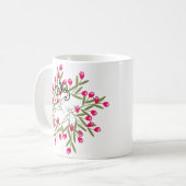 Dunkelrosa-Mode-Tasse Kaffeetasse (Vorderseite Links)