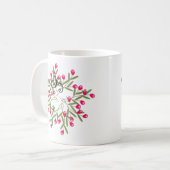 Dunkelrosa-Mode-Tasse Kaffeetasse (Vorderseite Links)
