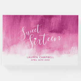 Dunkelrosa Moderne 16 . Geburtstag-Sitte Gästebuch