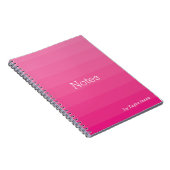 Dunkelrosa Ombre Shades Monogram Notizblock (Rechte Seite)