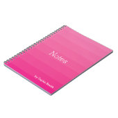 Dunkelrosa Ombre Shades Monogram Notizblock (Linke Seite)