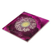 Dunkelrosa Orientalischer Mohn Blumen Fliese (Seite)