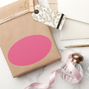 Dunkelrosa Ovaler Aufkleber