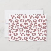 Dunkelrosa Personalisierter Leopard Dankeskarte (Rückseite)