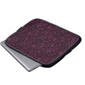 Dunkelrosa Posh Glitzer Laptopschutzhülle (Vorne Knopf)