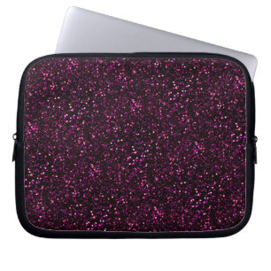 Dunkelrosa Posh Glitzer Laptopschutzhülle