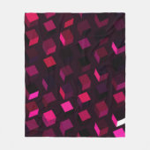 Dunkelrosa Rhombus: Abstrakte Einrichtung Fleecedecke (Vorderseite)
