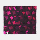 Dunkelrosa Rhombus: Abstrakte Einrichtung Fleecedecke (Vorderseite (Horizontal))