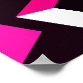 Dunkelrosa Rhombus: Abstrakte Einrichtung Poster (Ecke)