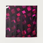 Dunkelrosa Rhombus: Abstrakte Einrichtung Wandteppich (Vorderseite (Horizontal))