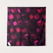Dunkelrosa Rhombus: Abstrakte Einrichtung Wandteppich (Vorderseite)