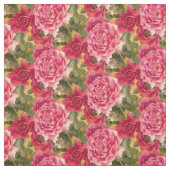 Dunkelrosa Roses Blumenmuster Stoff (Muster)