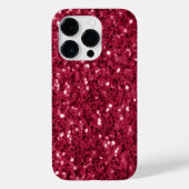 Dunkelrosa rote Magenta Imitate Glitzern Glitzer Case-Mate iPhone Hülle (Rückseite)