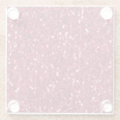 Dunkelrosa rote Magenta Imitate Glitzern Glitzer Glasuntersetzer (Rückseite)