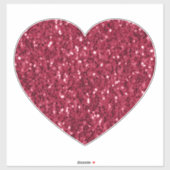 Dunkelrosa rote Magenta Imitate Glitzern Glitzer H Aufkleber (Blatt)