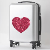 Dunkelrosa rote Magenta Imitate Glitzern Glitzer H Aufkleber (Koffer)