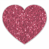 Dunkelrosa rote Magenta Imitate Glitzern Glitzer H Aufkleber (Vorderseite)