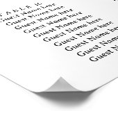 Dunkelrosa rote Rosen Hochzeitskarte Poster (Ecke)