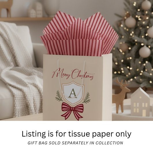 Dunkelrosa Rustikal gestreift Seidenpapier