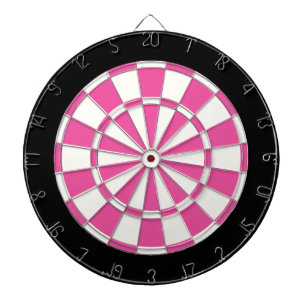 dunkelrosa Schwarz und Weiß Dartscheibe