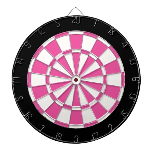 dunkelrosa Schwarz und Weiß Dartscheibe (vorne)