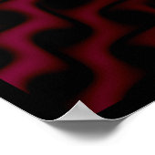 Dunkelrosa und Abstraktes Schwarz-Muster Poster (Ecke)