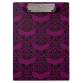 Dunkelrosa Vampire Bat Muster Gothic Klemmbrett (Vorderseite)