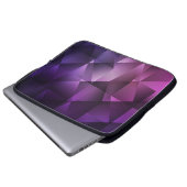 Dunkelrosa Vintager Polygonalschimmer Laptopschutzhülle (Vorne Knopf)