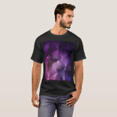Dunkelrosa Vintager Polygonalschimmer T-Shirt (Vorne ganz)