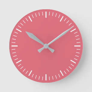 Dunkelrosa Wall-Uhr Runde Wanduhr