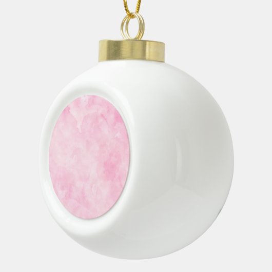 Dunkelrosa Wasserfarbener Paint Hübsche Kunst, Dic Keramik Kugel-Ornament (Rechts)