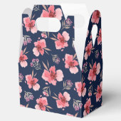 Dunkelrosa Watercolor-Muster Geschenkschachtel (Geöffnet)