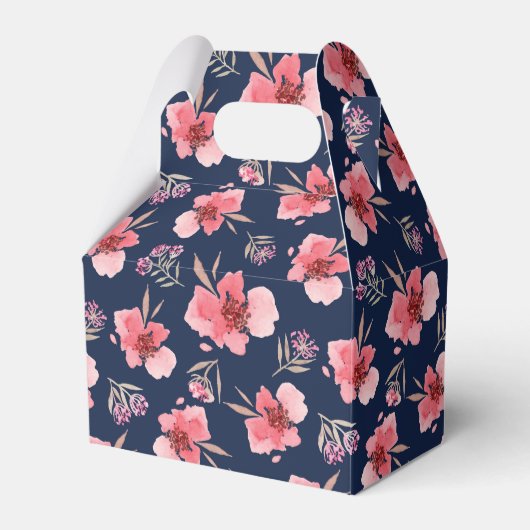 Dunkelrosa Watercolor-Muster Geschenkschachtel (Vorderseite)