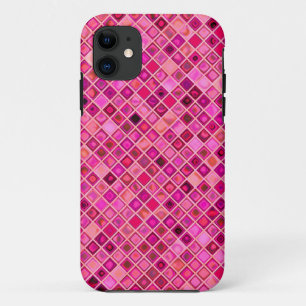 dunkelrosa "Watery"-Mosaikfliesen Case-Mate iPhone Hülle