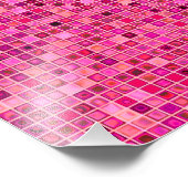 dunkelrosa "Watery"-Mosaikfliesen Fotodruck (Ecke)