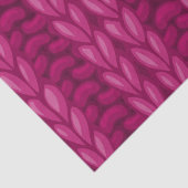 Dunkelrosa Winter Knittermuster Seidenpapier (Detail)