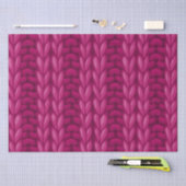 Dunkelrosa Winter Knittermuster Seidenpapier (Handwerk)