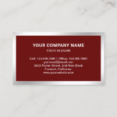 Dunkelroststahlsilber Foto Real Anwesen Agent Visitenkarte (Rückseite)