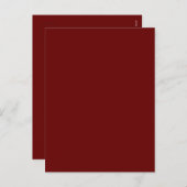 Dunkelrot #650000, Kupferrost Feiertagspostkarte (Vorne/Hinten)